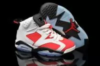 2019U air jordan 6 femme raging bull suede chaussures blanc rouge